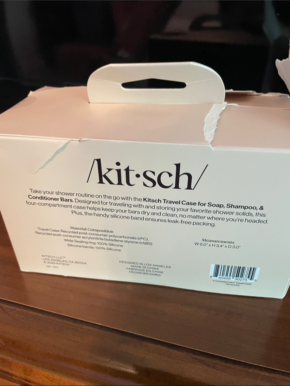 Kitsch Ribbed Accessory Box in Soft Blush - Picture 5 of 6